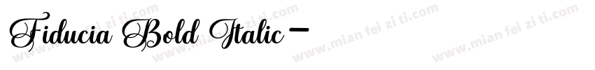 Fiducia Bold Italic字体转换